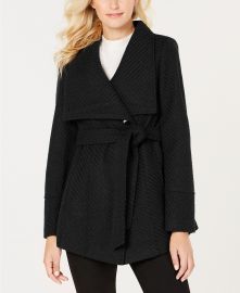 INC International Concepts Textured Wrap Coat at Macys